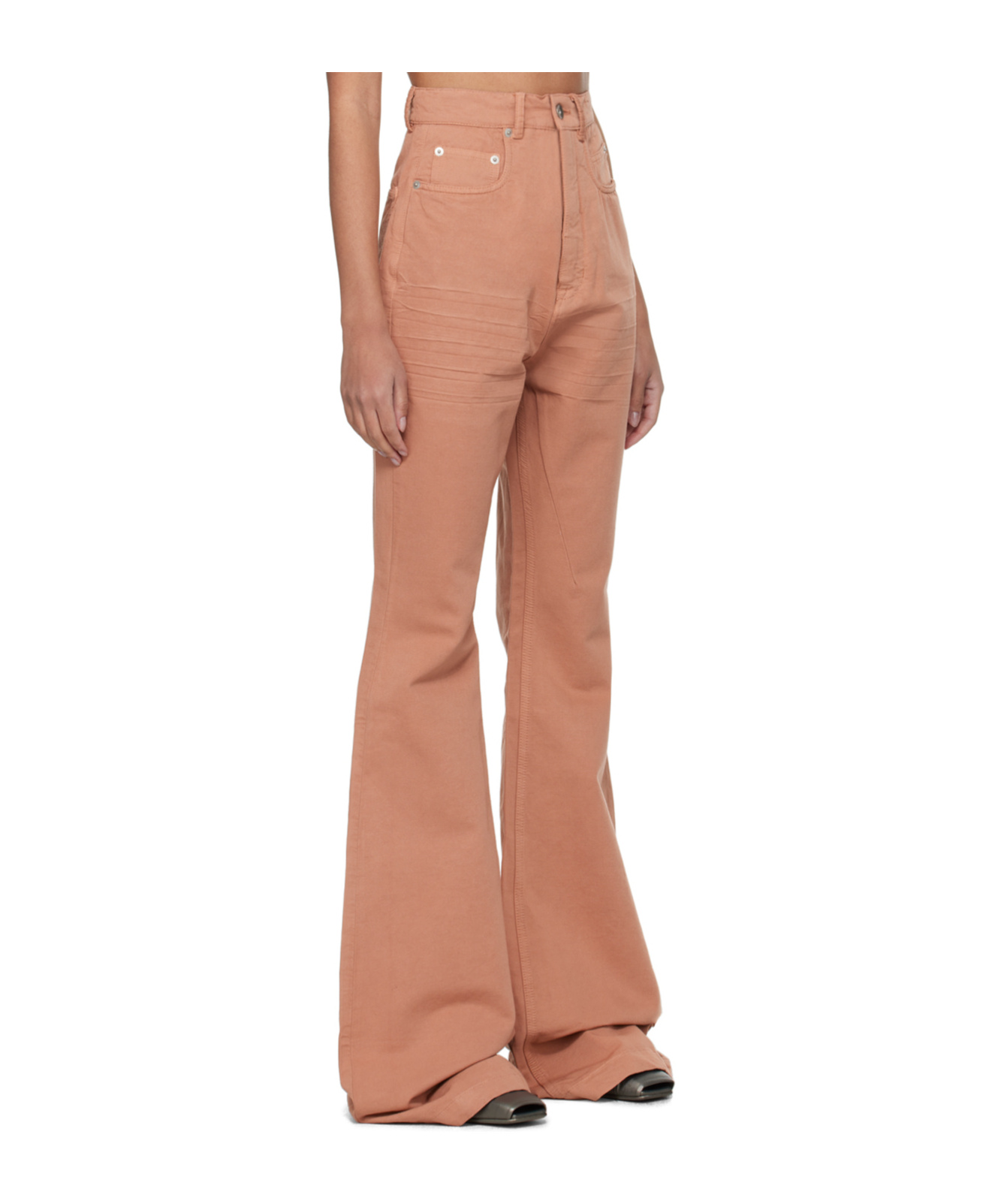 Rick Owens Drkshdw Bolan High Waist Jeans In Pink