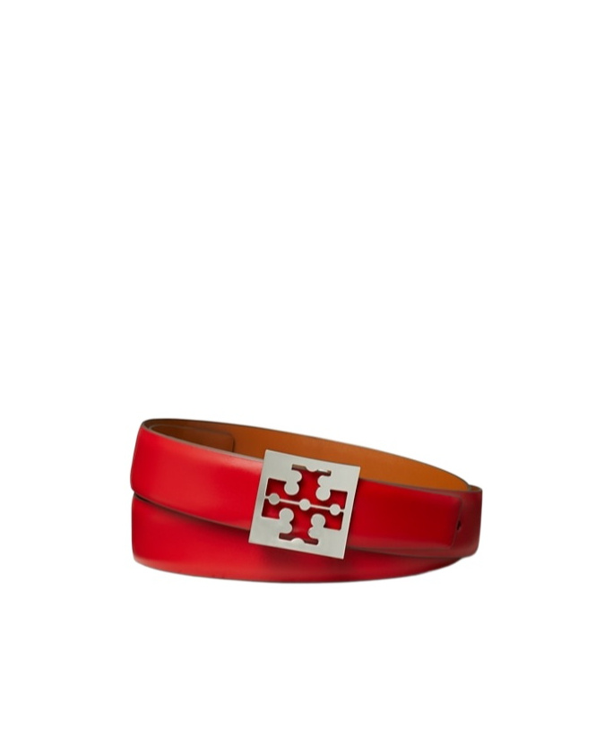 Tory Burch Logo-buckle Belt In Red