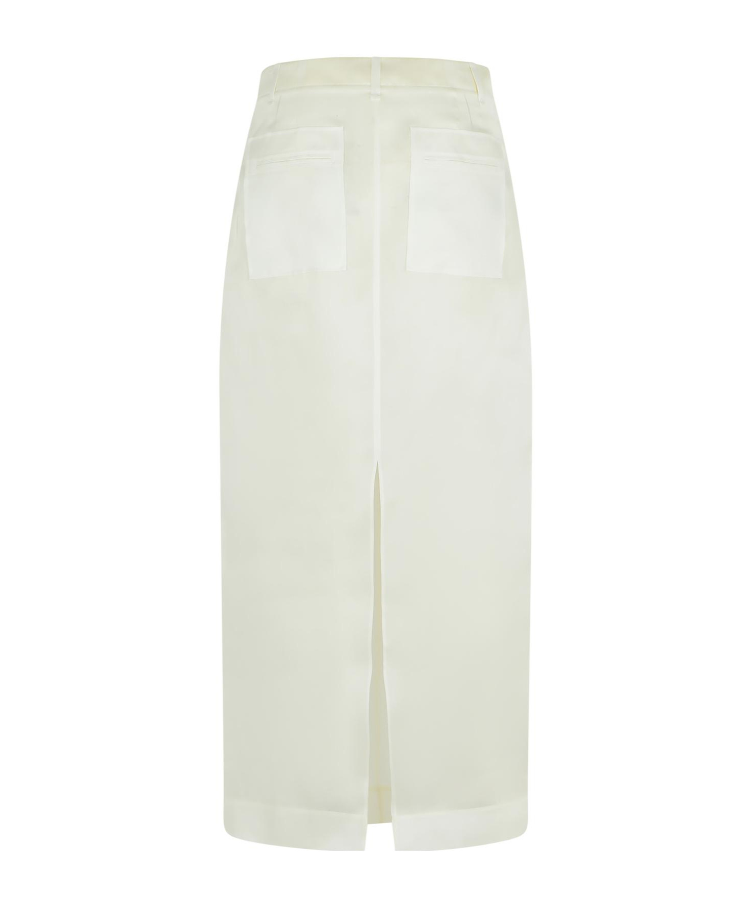 Khaite Lucian Cotton Poplin Maxi Skirt In White