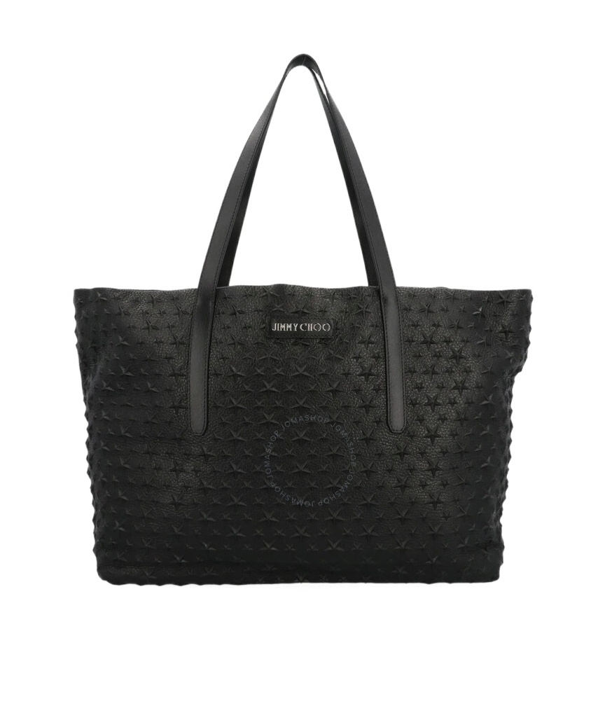 Jimmy Choo Pimlico Star Applique Tote Bag In Black