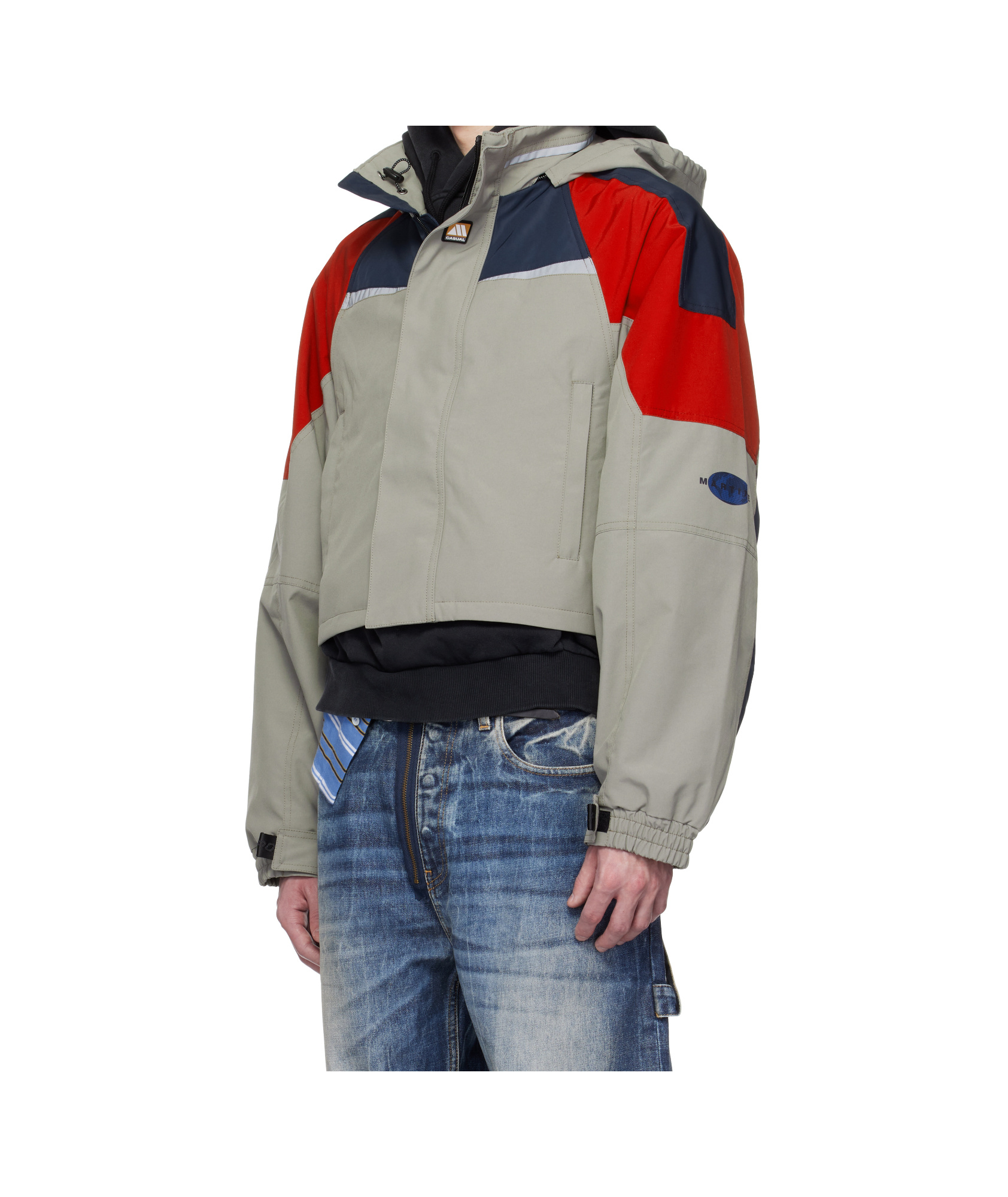 Martine Rose Shrunken Sports Jacket In Gray