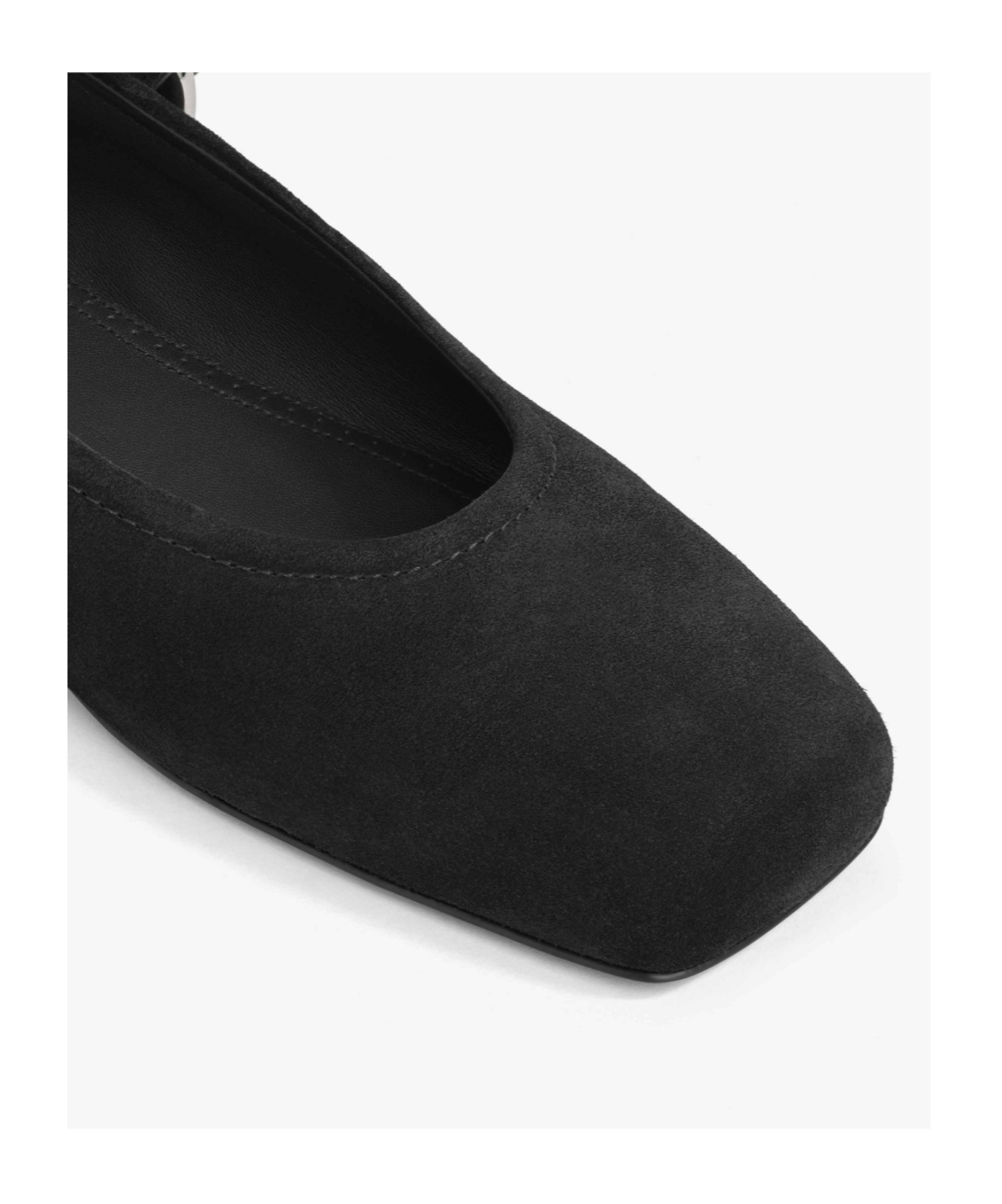ALAÏA BIKER BALLET FLATS IN SUEDE