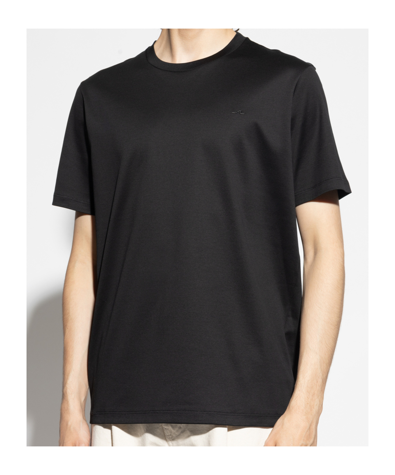Paul & Shark Logo-embroidered Cotton T-shirt In Black