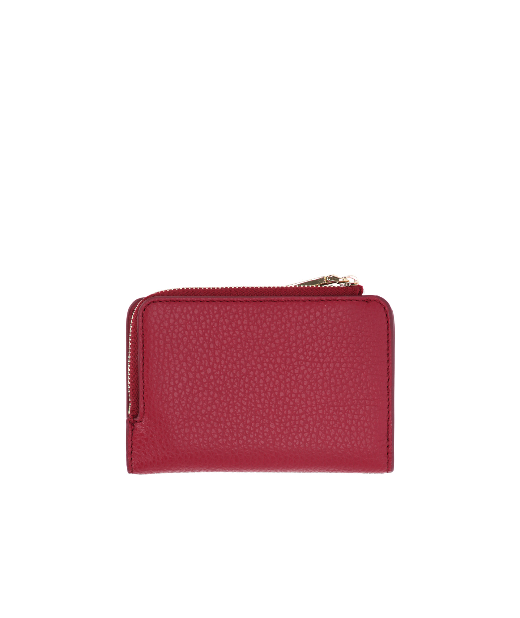 Coccinelle Small Metallic Soft Wallet In Red