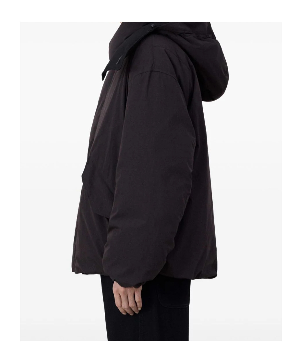 Lemaire Hooded Padded Puffer Jacket In Black