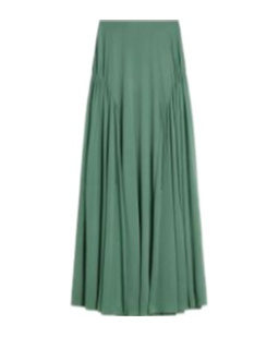 Lanvin Jersey Maxi Skirt In Green