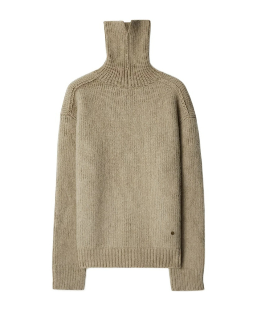 Burberry Beige Wool Blend Sweater In Nude