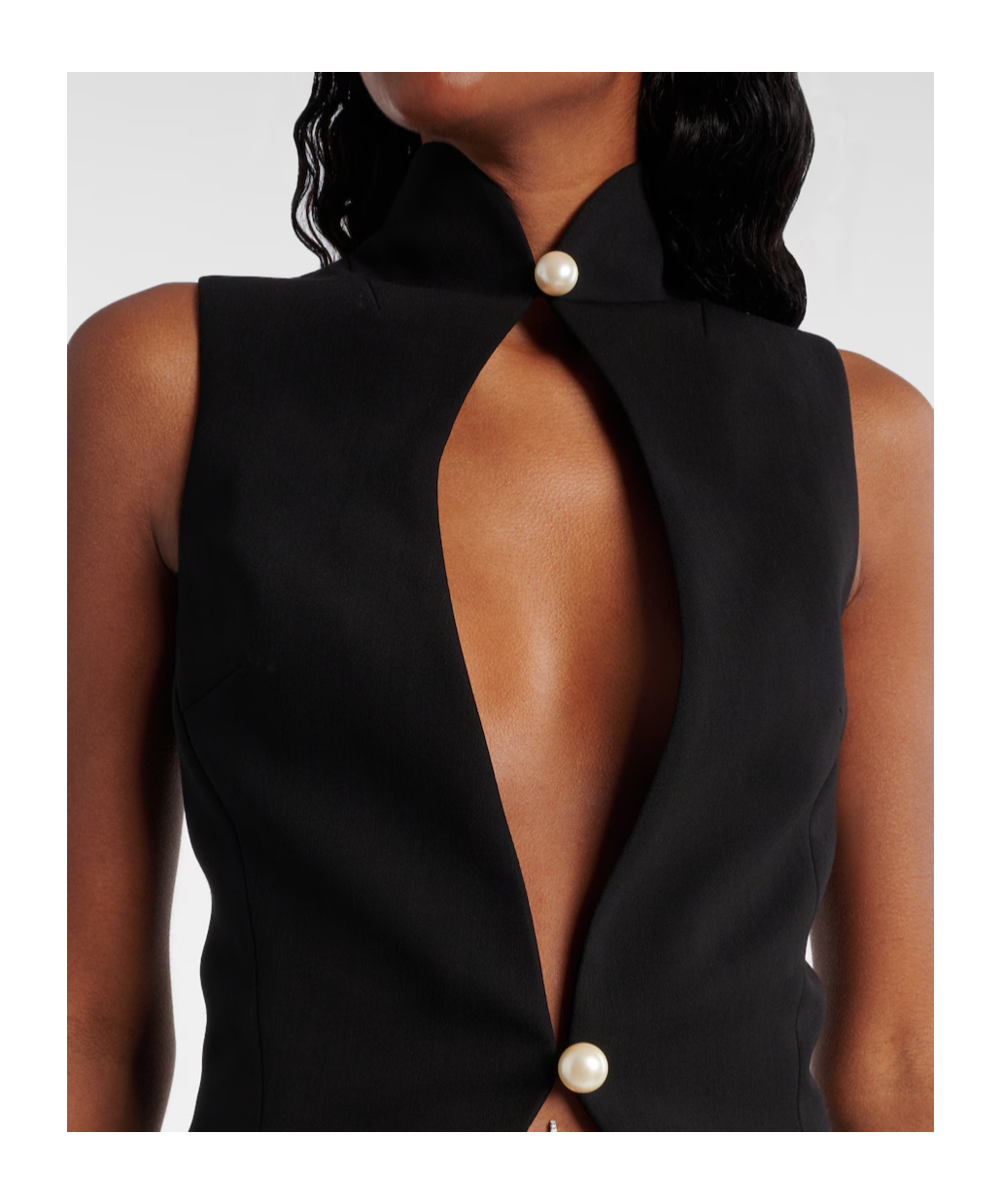 Mugler Openwork Mini Dress In Black