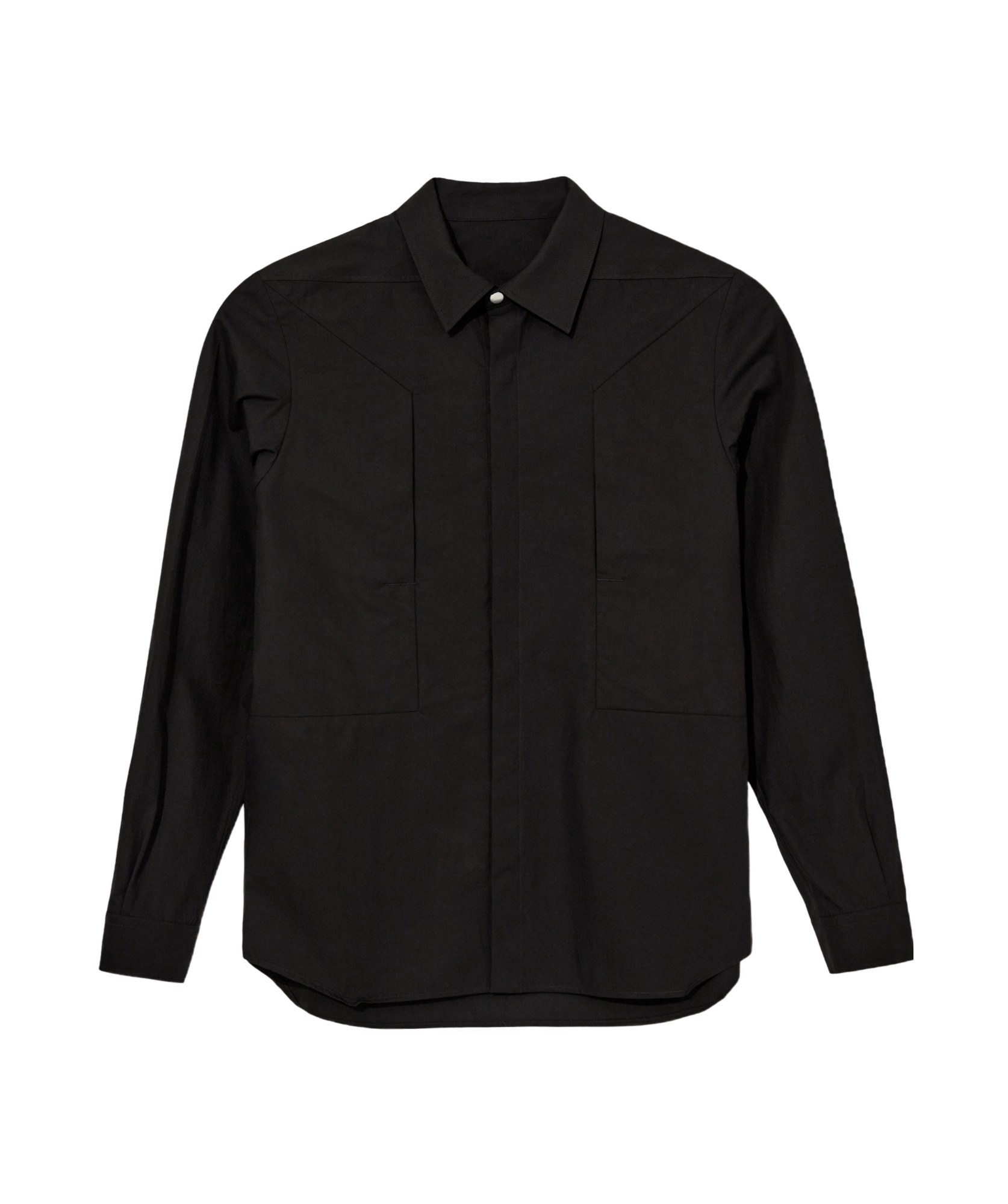 Rick Owens Long-sleeved Shirt In Black