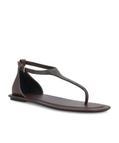 Brunello Cucinelli Clim-toed Flat Sandals In Black