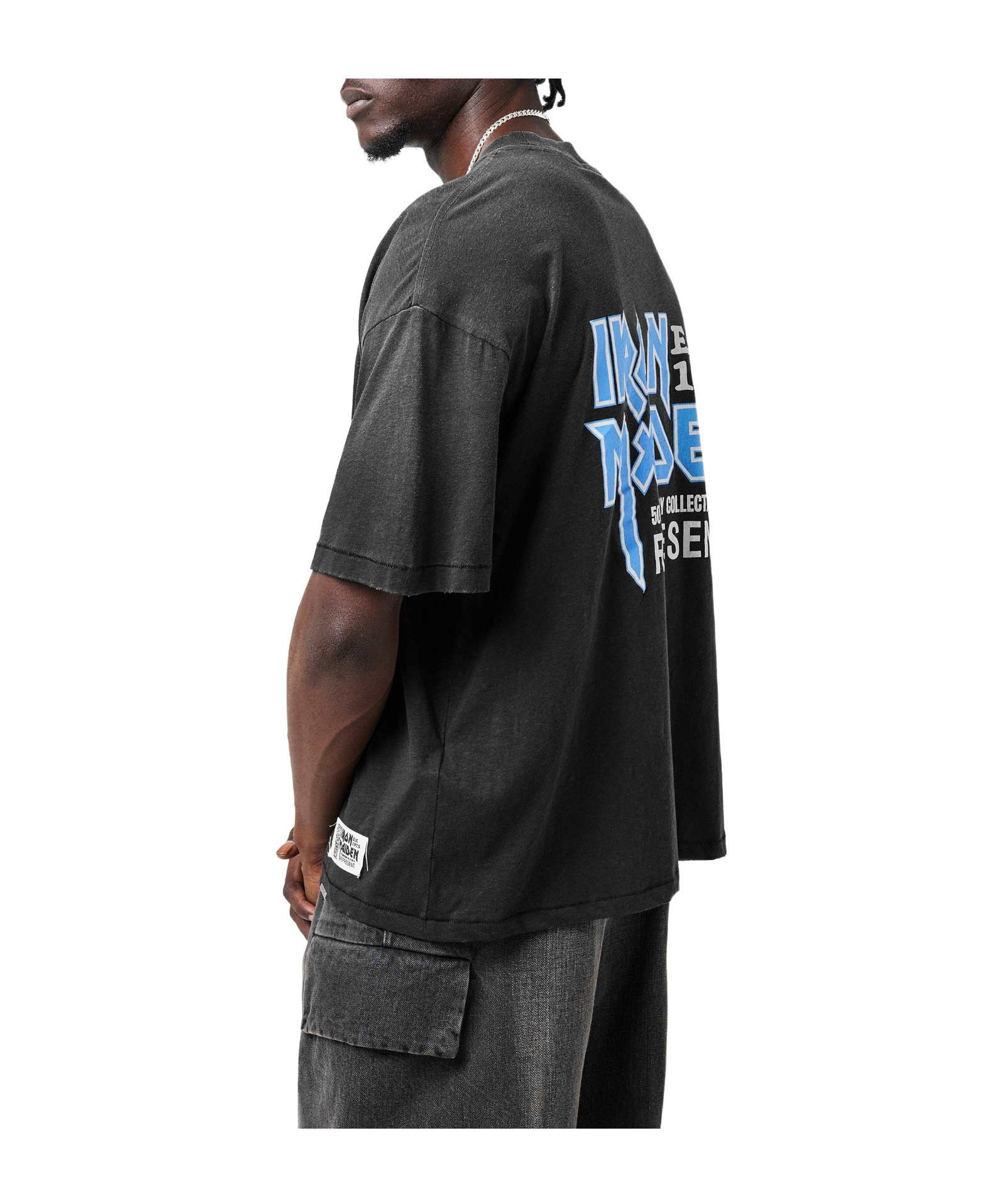 Represent Minimalist Structured Tshirt In Blue