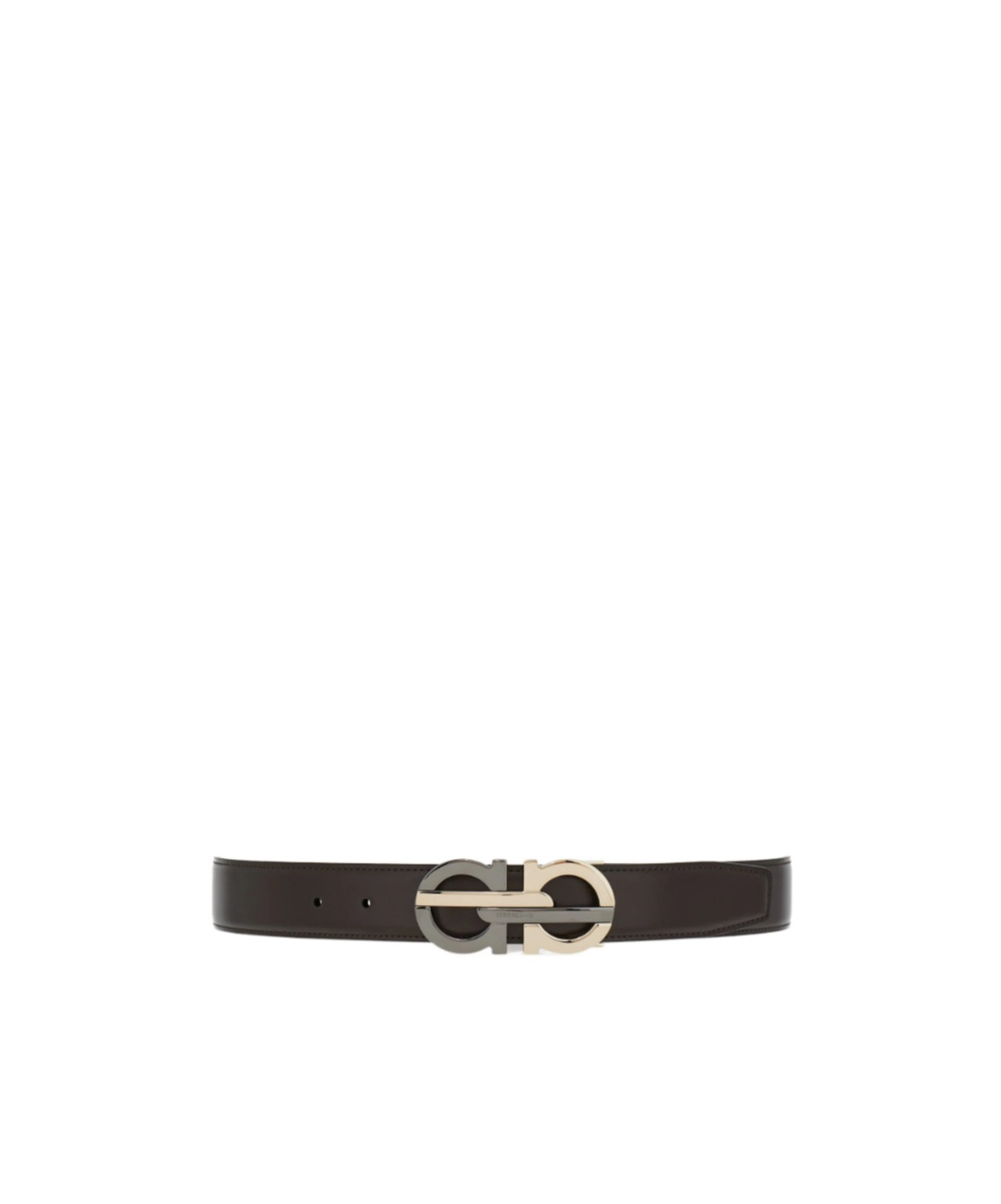Ferragamo Men Gancini Adjustable And Reversible Belt In Black