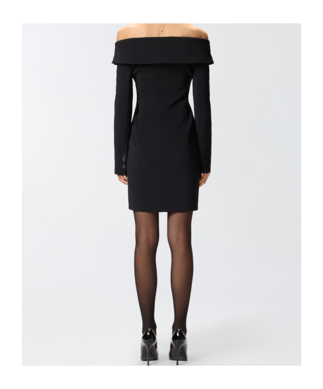 Pinko Rosemarie Stretch Crepe Dress In Black