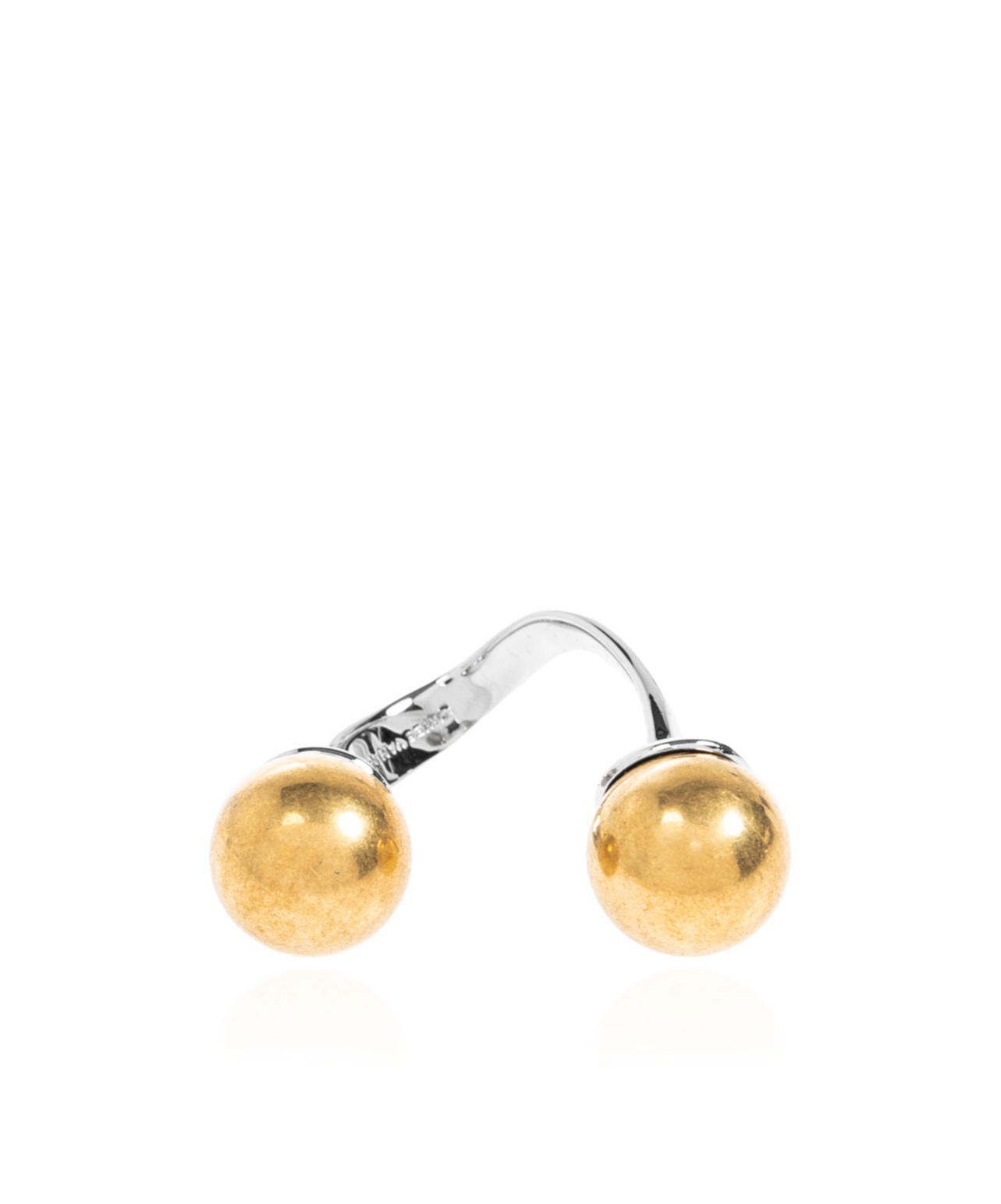 Dries Van Noten Set Of 2 Ball Rings In White