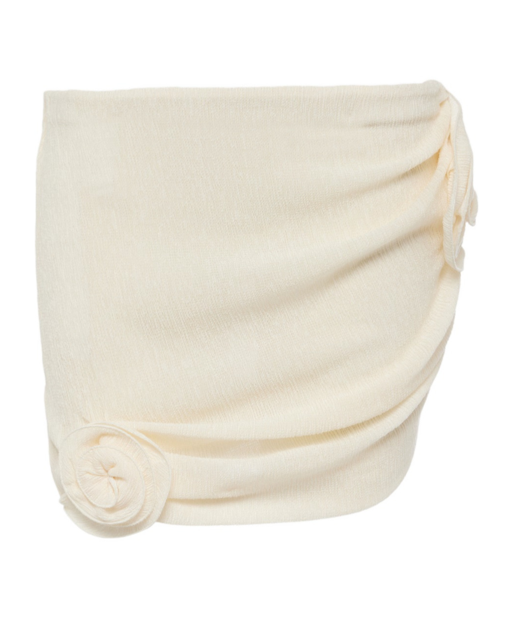 Magda Butrym Floral Appliqué Crepe Mini Skirt In Neutral