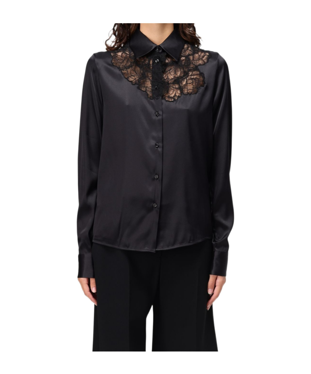 Ermanno Scervino Long-sleeved Shirt In Black