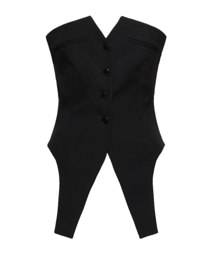 Alexander Wang Deconstructed Strapless Vest Top