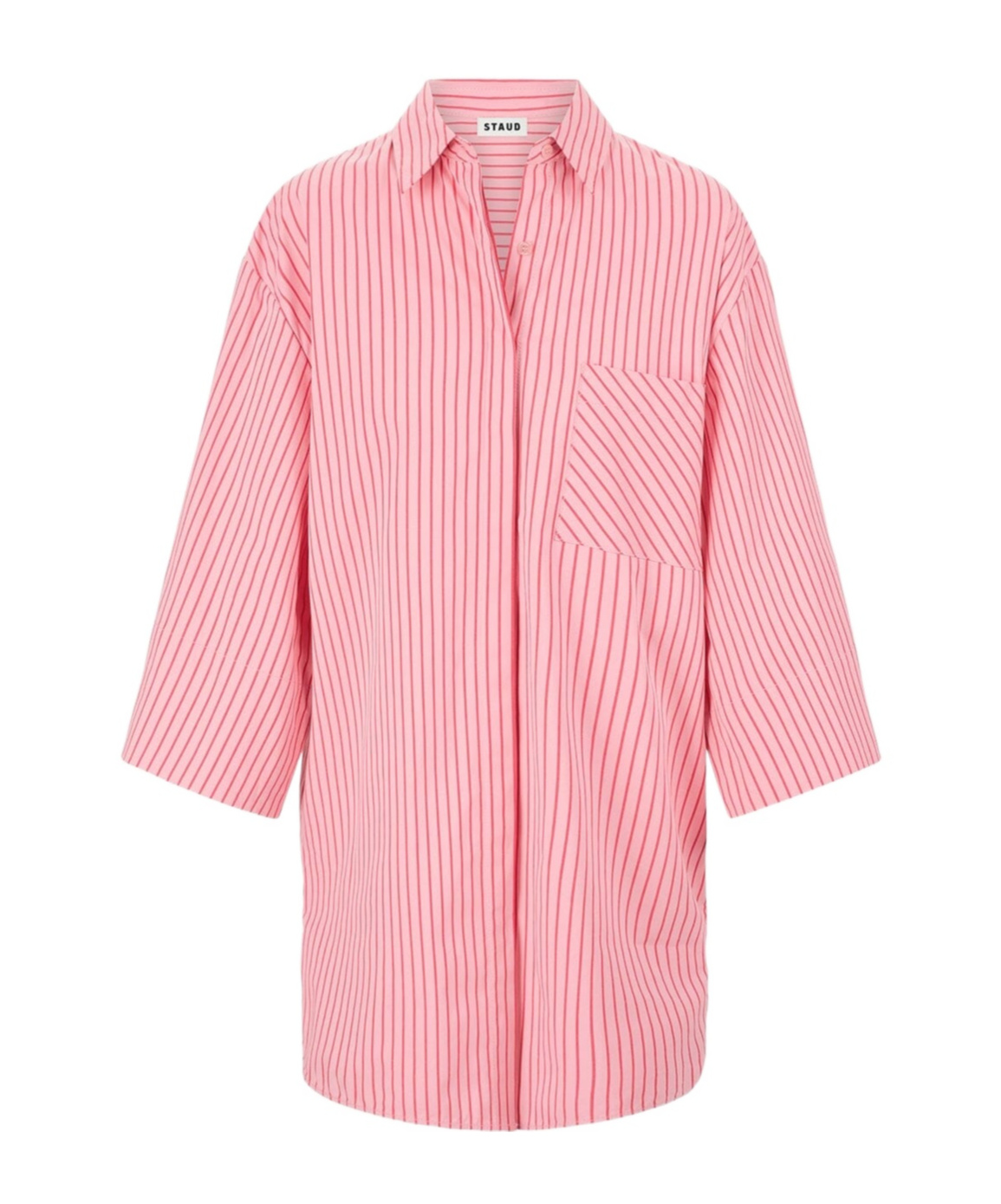 Staud Nico Dress Montauk Stripe In Pink
