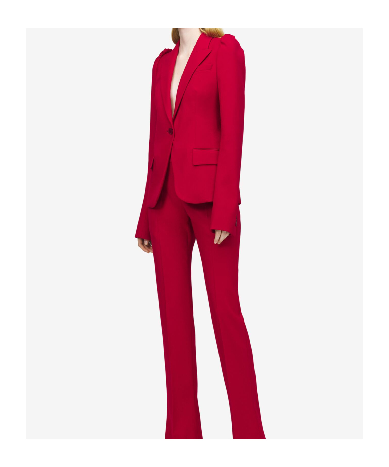 Alexander Mcqueen Women's Single-breasted Jacket In Crimson In Pink