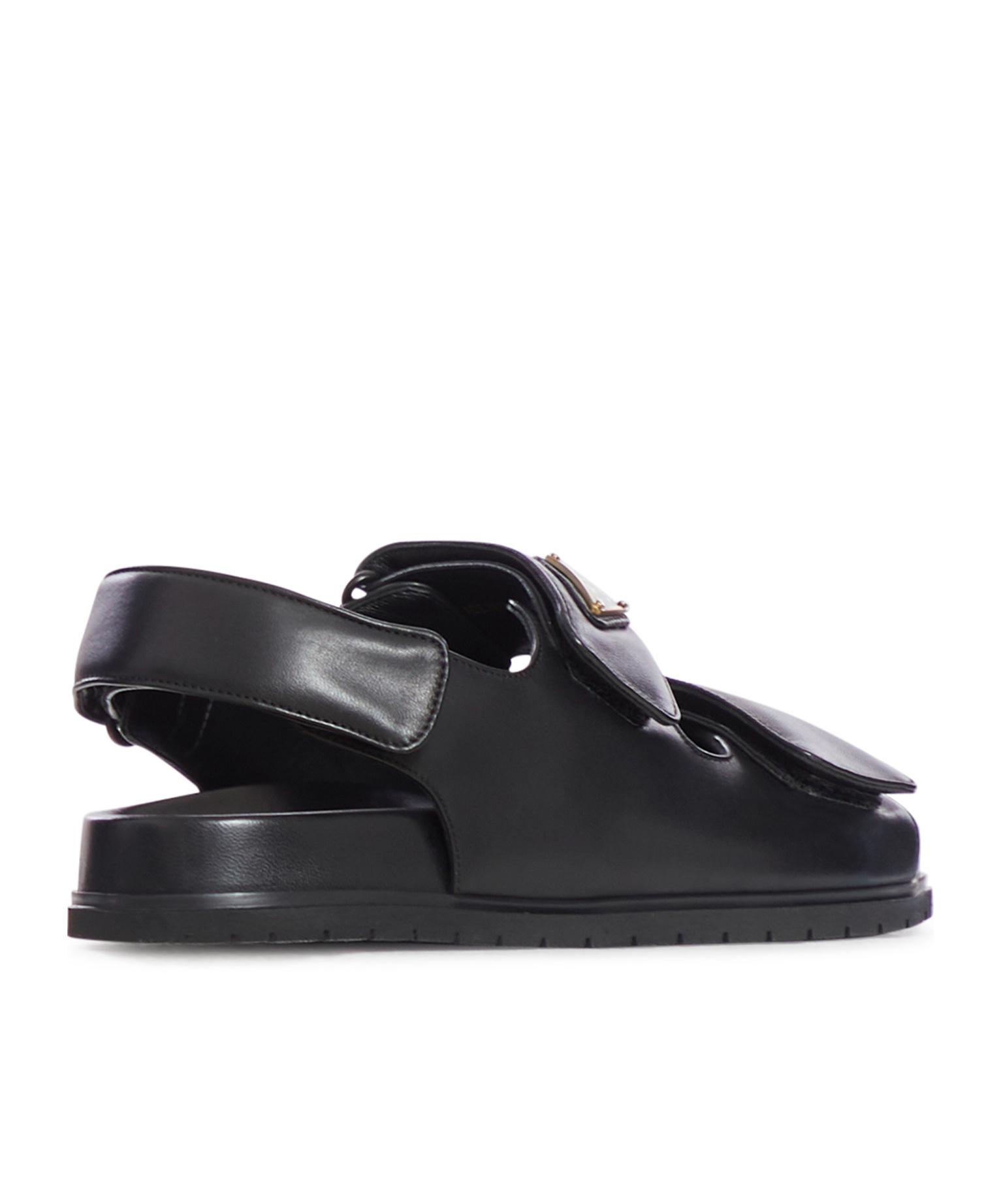 Prada Open-toed Flat Sandals In Black