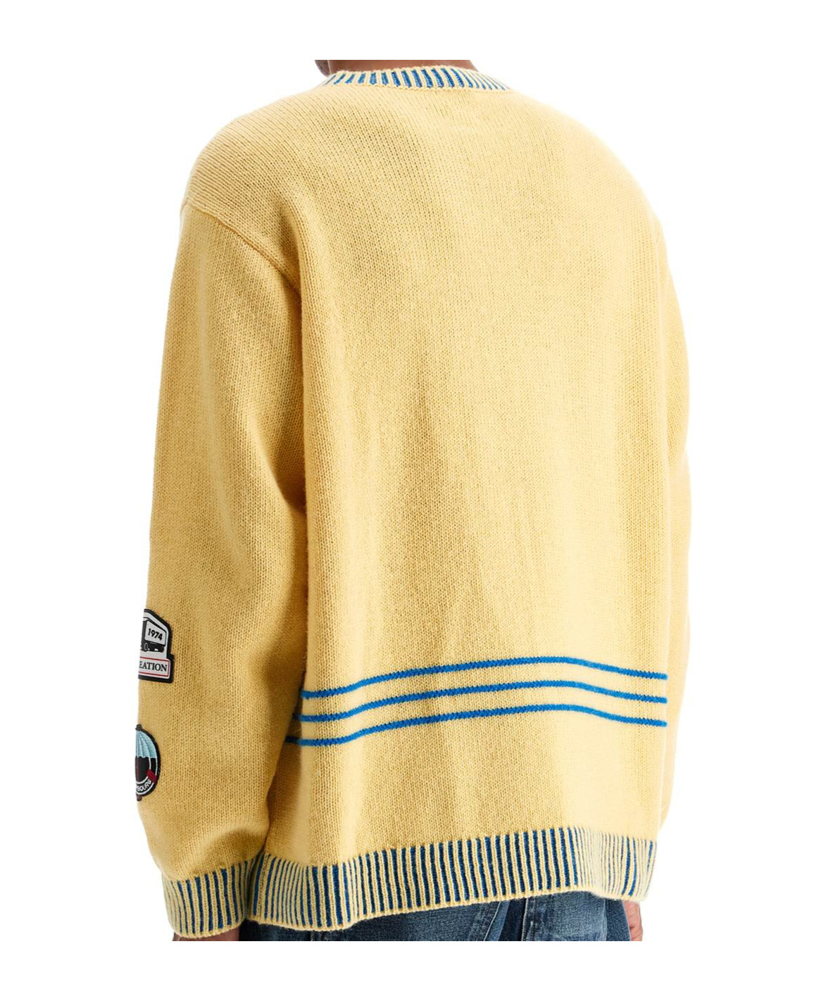 Shop Bode Long Sleeve Sweater In Nude
