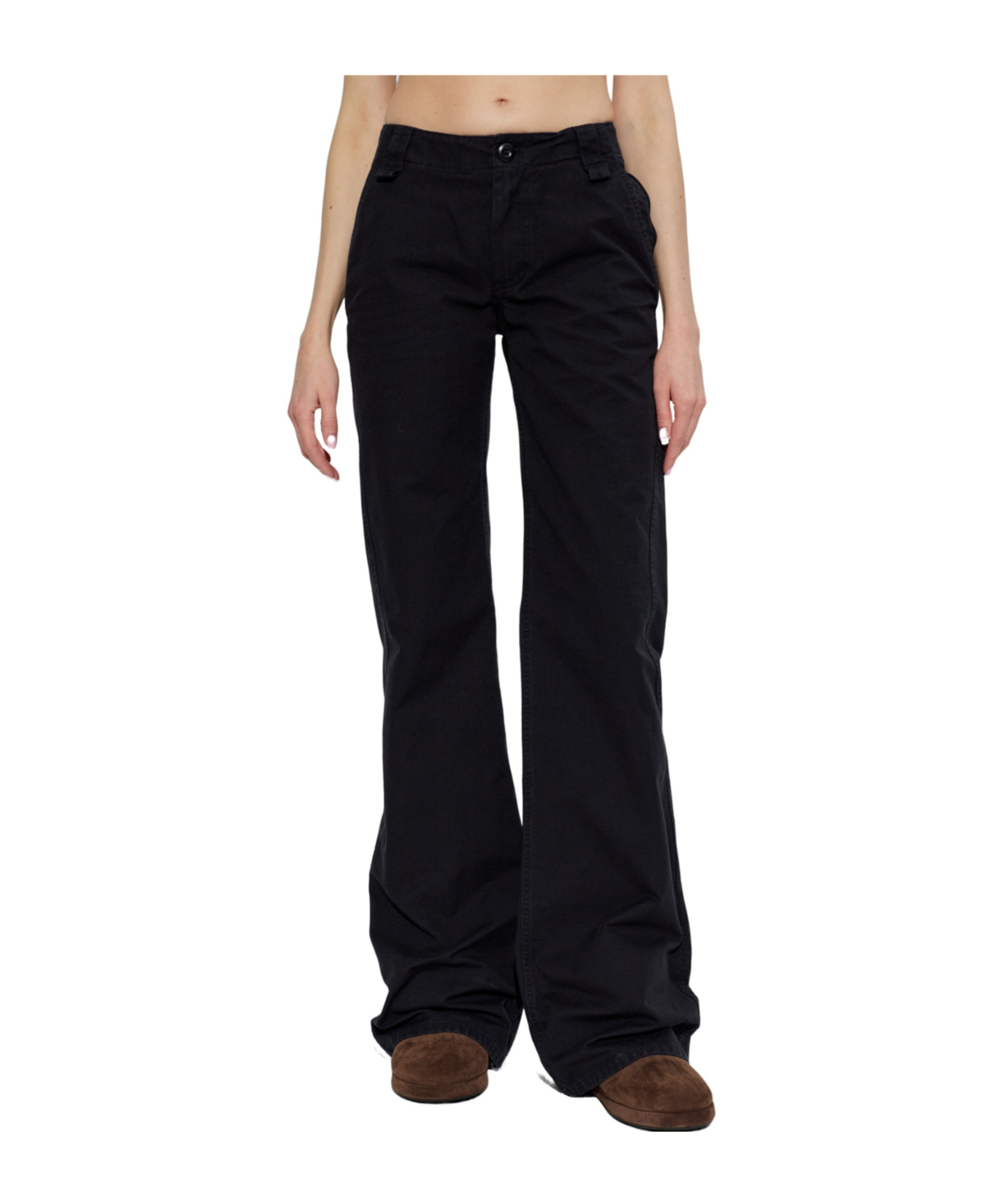 Balenciaga Trousers With Pockets And Belt Loops In Black