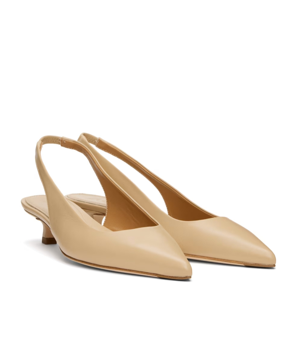 Shop Aeyde Valerie Pointed High-heeled Sandals In Nude