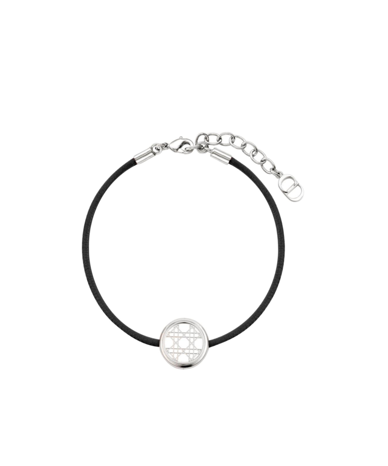 Dior Rattan Check Bracelet In White