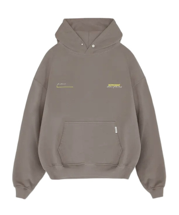 Represent Long-sleeved Hooded Hoodie In Gray
