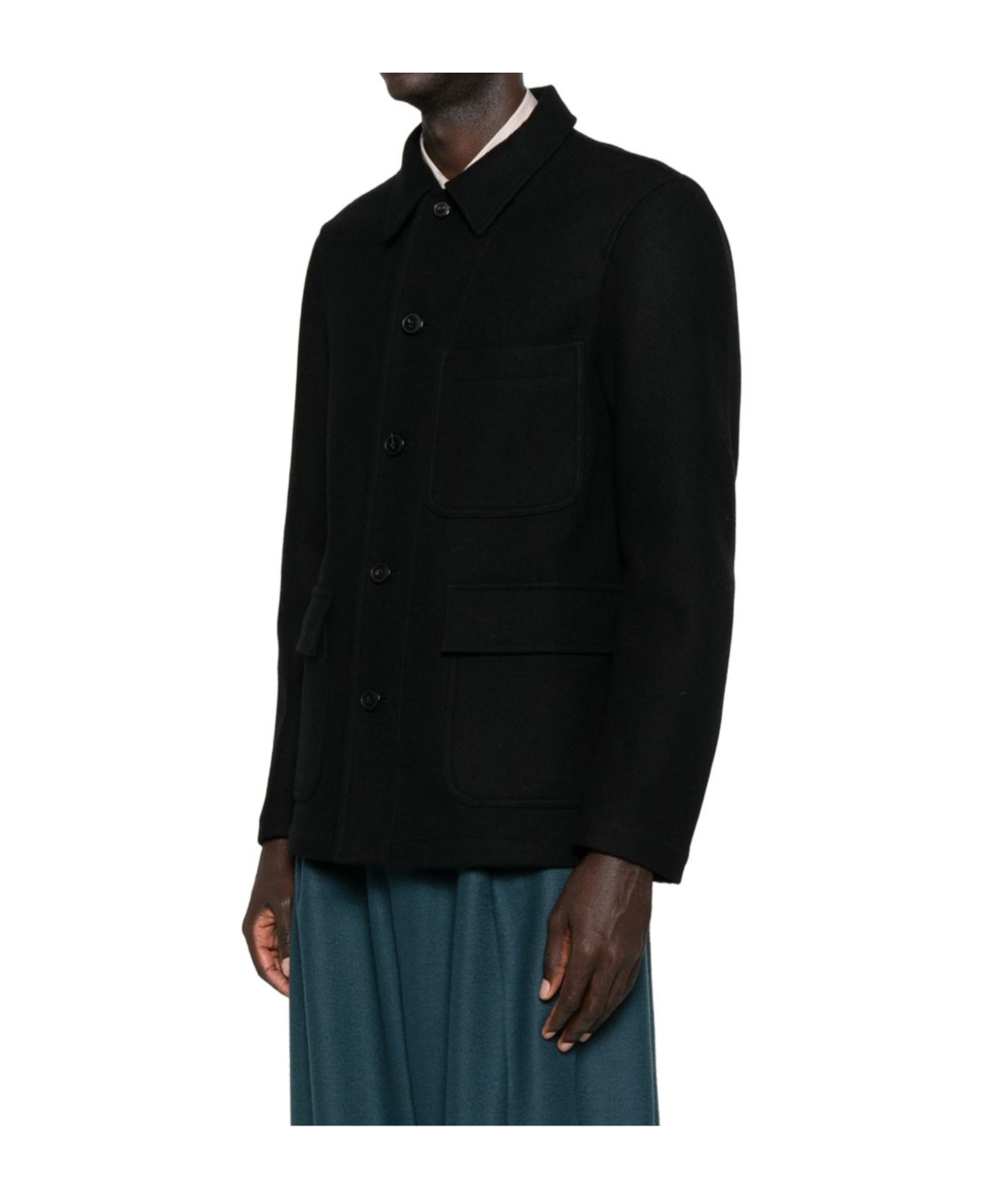 Dries Van Noten Tailored Blazer With Front Pockets And Long Sleeves In Black