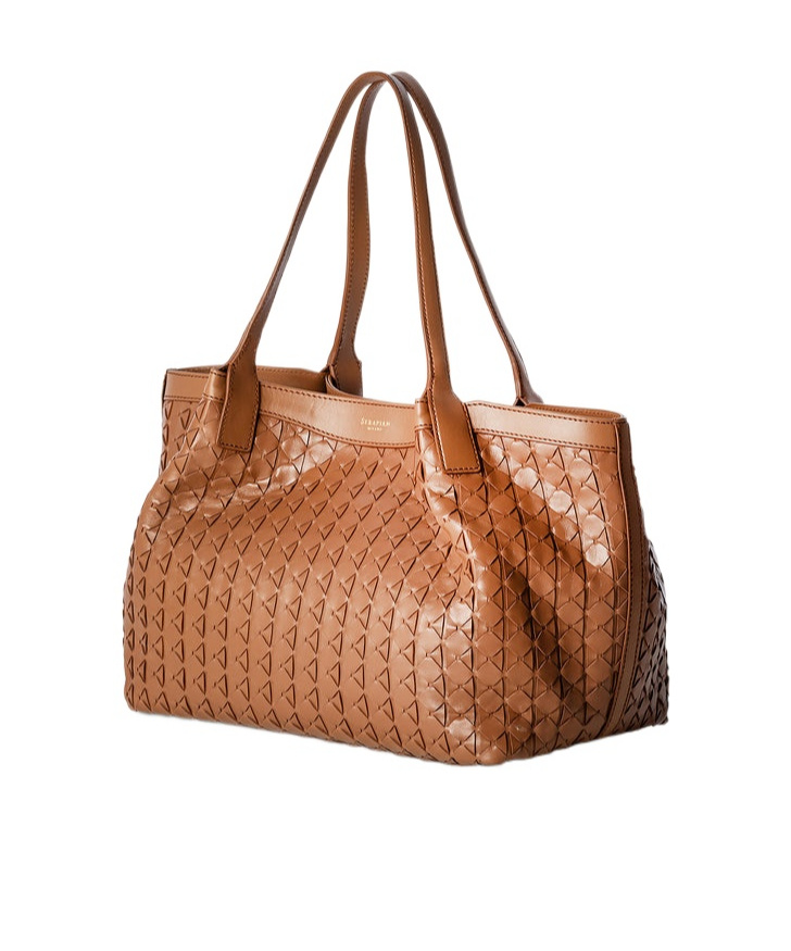 Serapian Small Secret Tote Bag In Brown