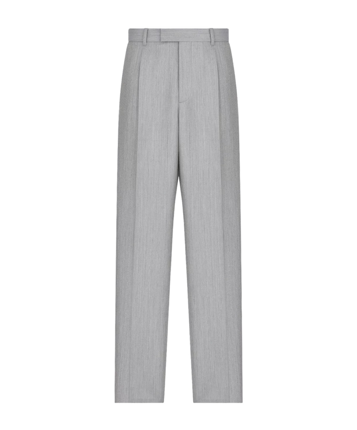 Dior Homme Regular Fit Straight Leg Trousers In Gray