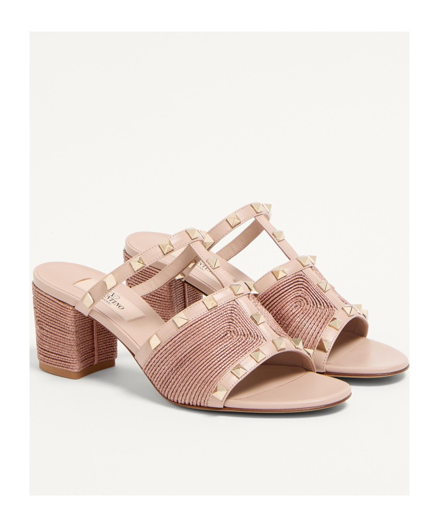 Valentino Round-headed High-heeled Sandals In Nude