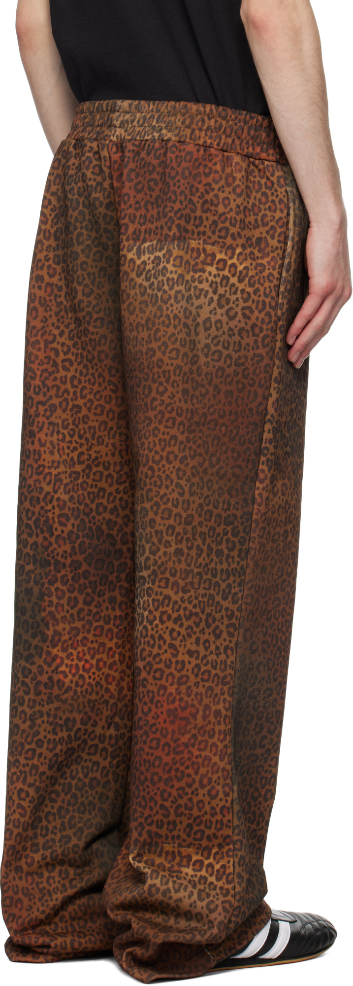 Praying Cheetah Studded Terry Sweatpants In Multi-color