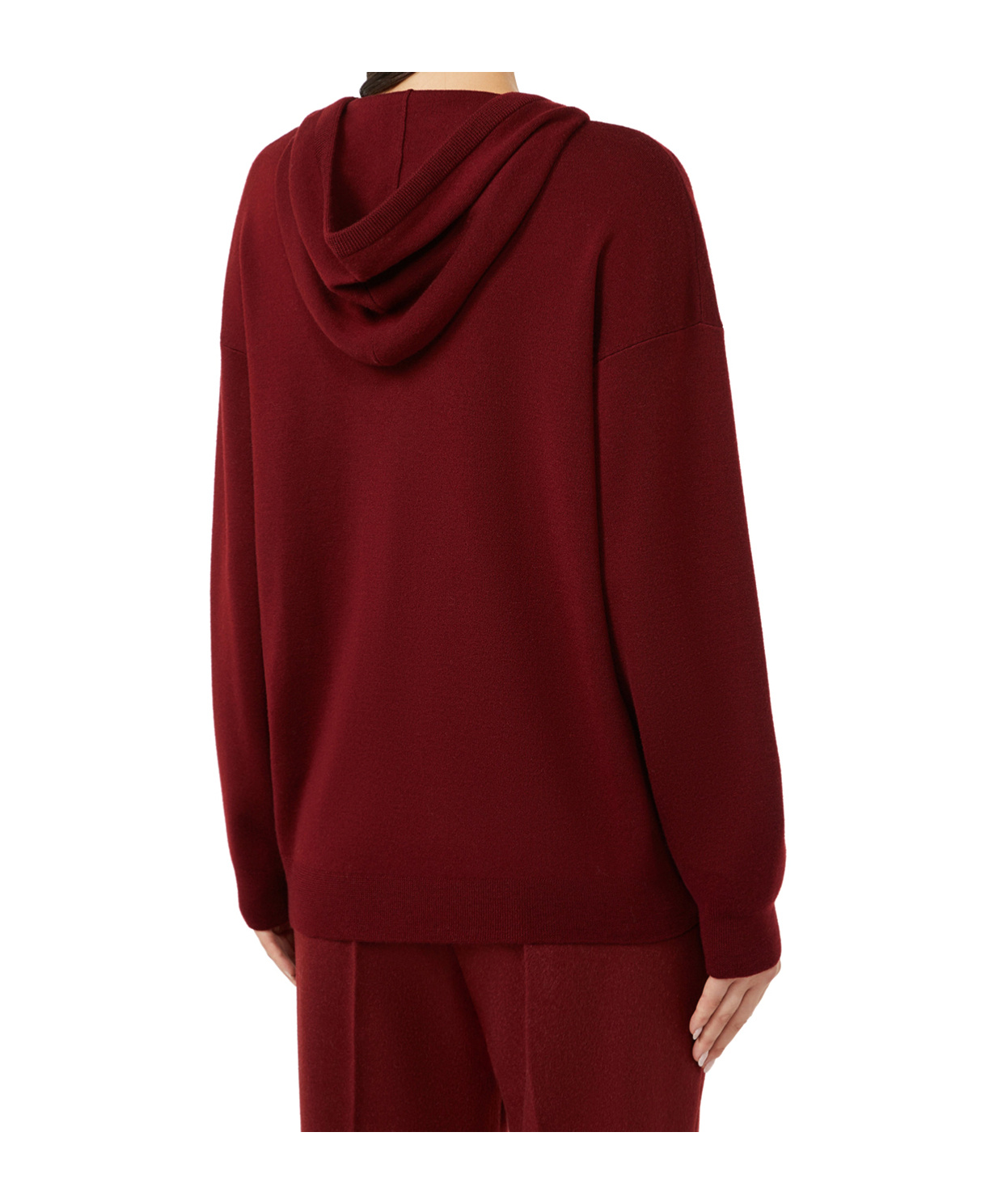 Max Mara Long Sleeve Hoodie In Red