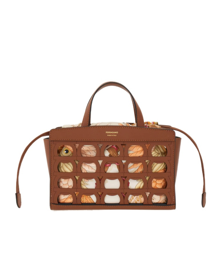 Ferragamo Mini Tote Bag In Brown