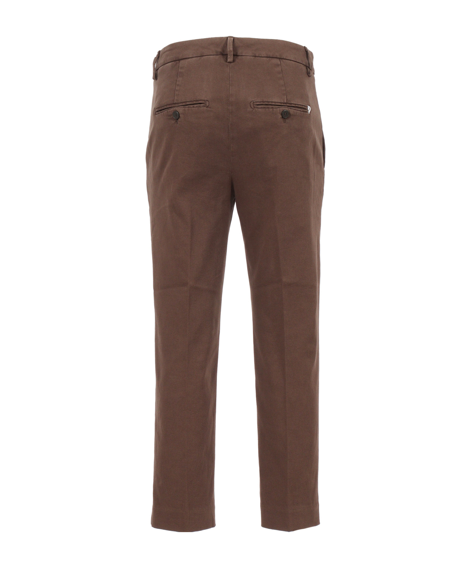 Dondup Button-front Straight Trousers In Brown