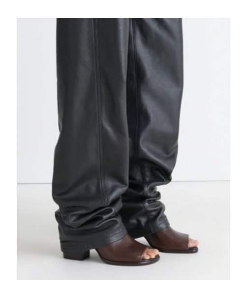 Lemaire 80mm Square-toe Block-heel Sandals In Brown