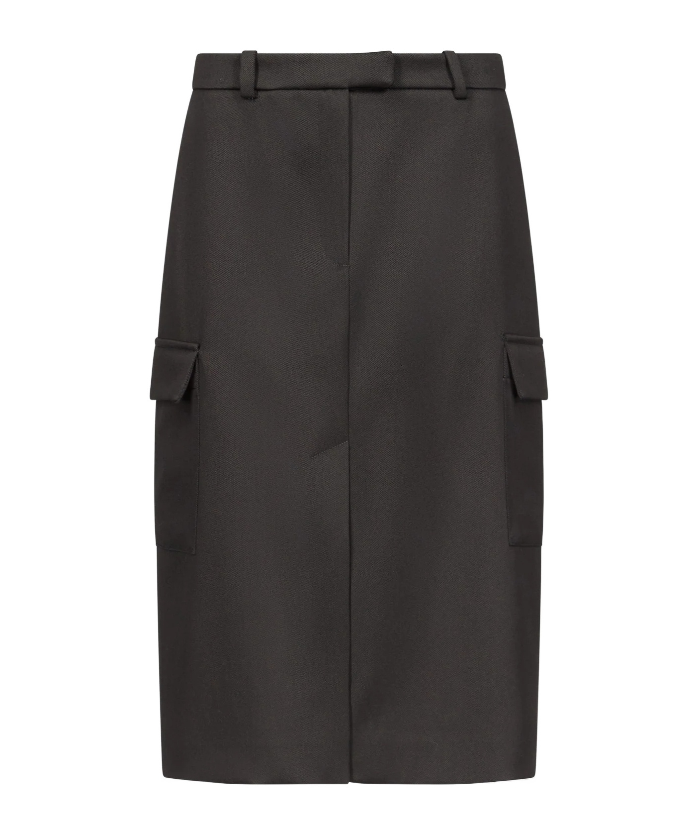 Loulou De Saison Jasper Cargo Pockets Skirt In Black