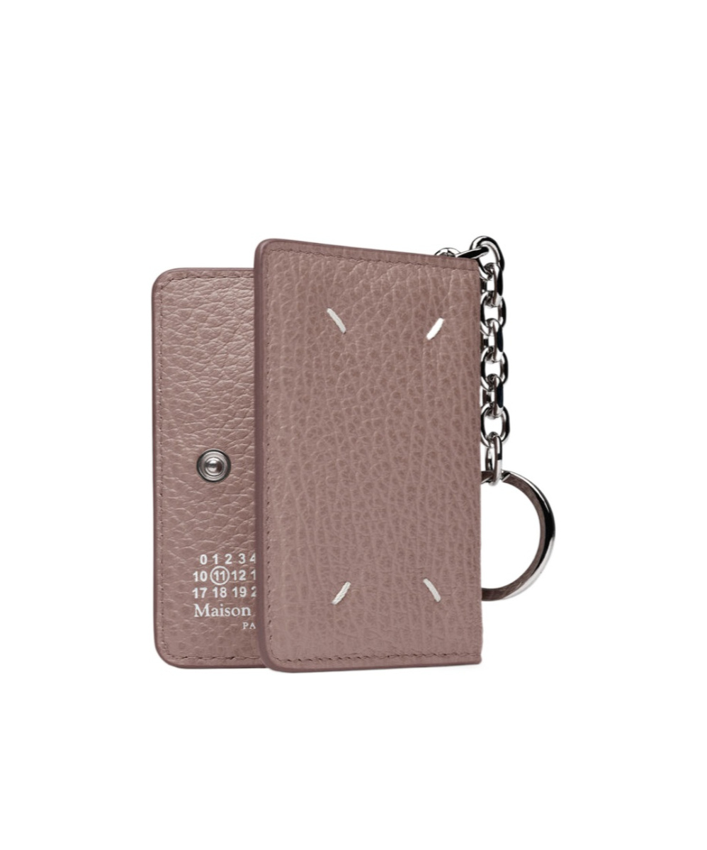 Maison Margiela Keyring Snap-button Cardholder In Brown