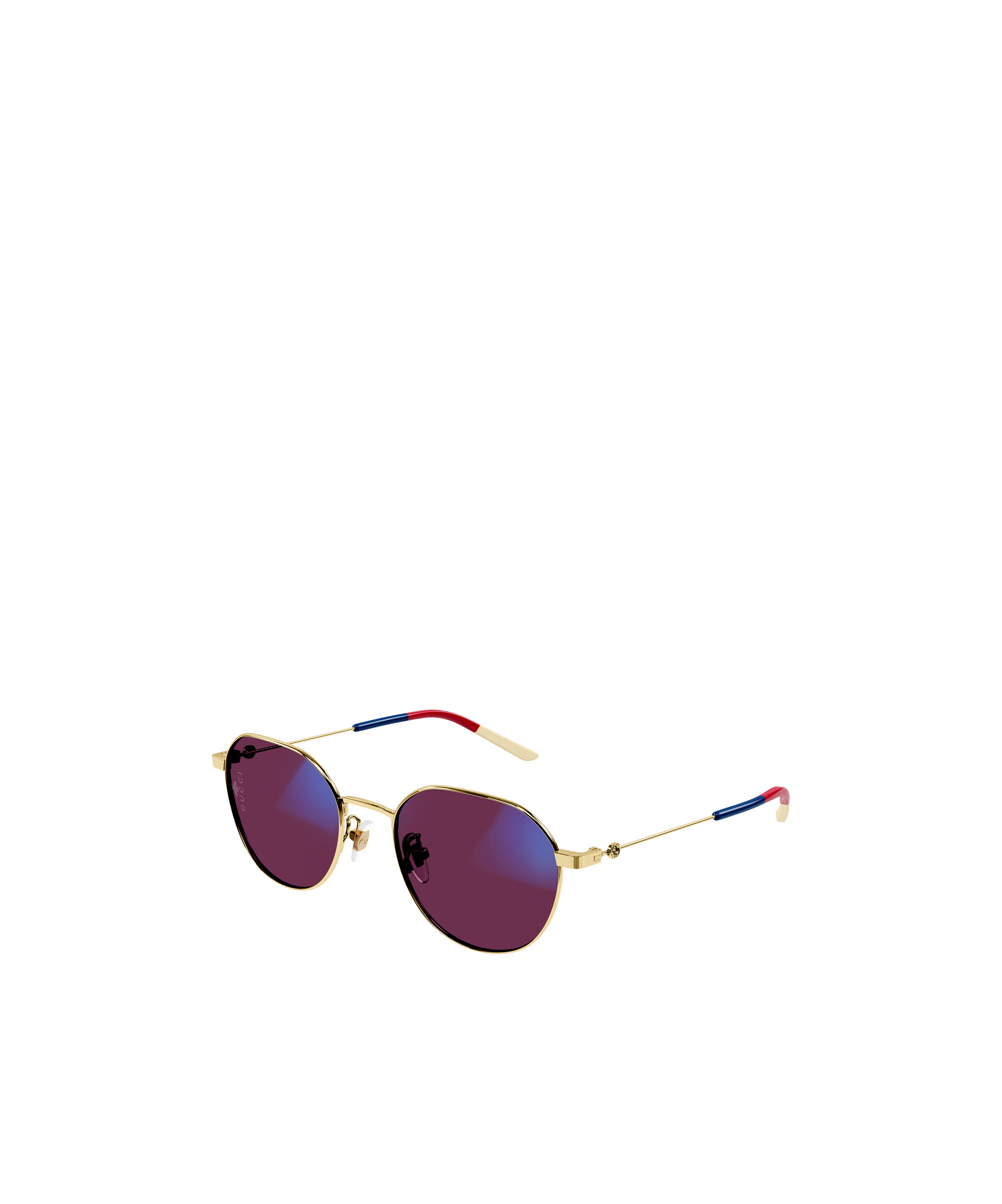 Gucci Eyewear Round Frame Glasses In Gold