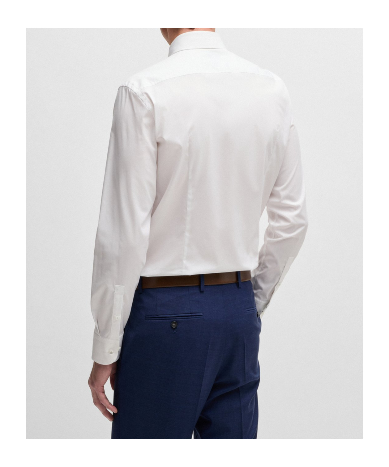 Shop Hugo Boss Poplin Shirt In White