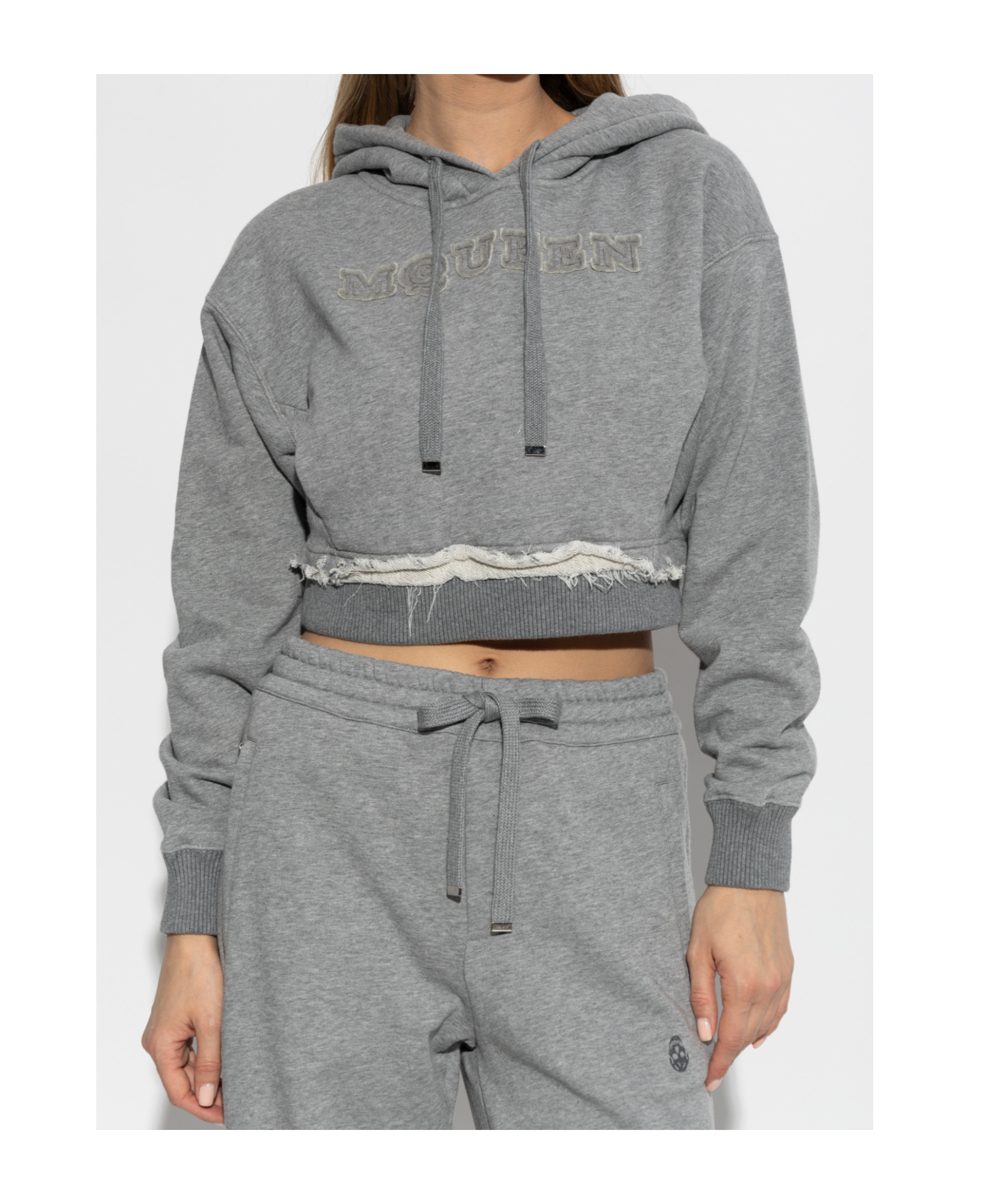 ALEXANDER MCQUEEN LOGO-EMBROIDERED HOODIE