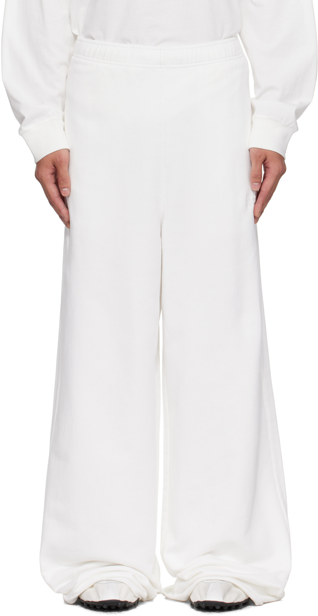 Mm6 Maison Margiela Drawstring Sweatpants In White
