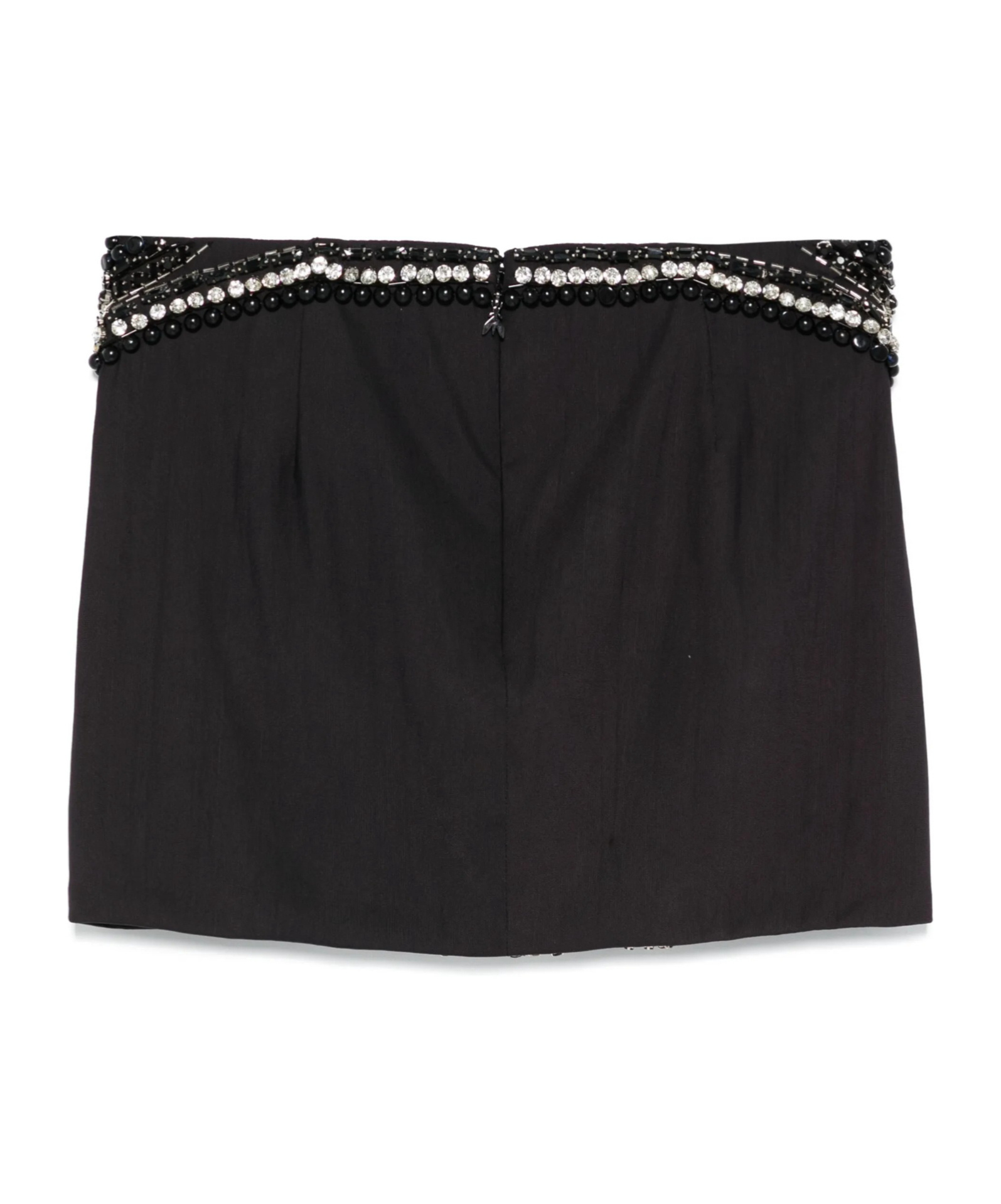 Shop Patrizia Pepe Embellished Mini Skirt