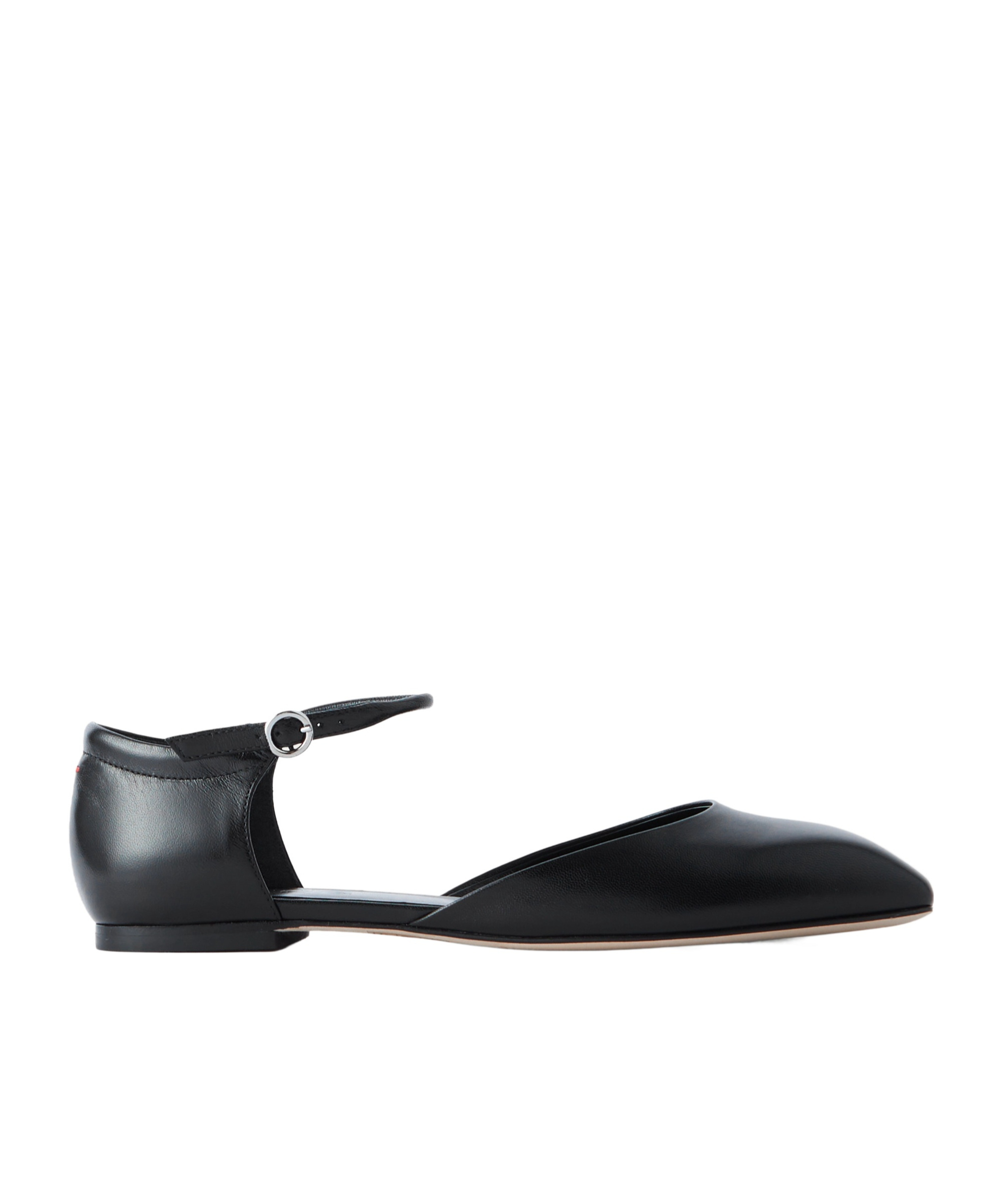 Aeyde Round-head Flat Shoes In Black