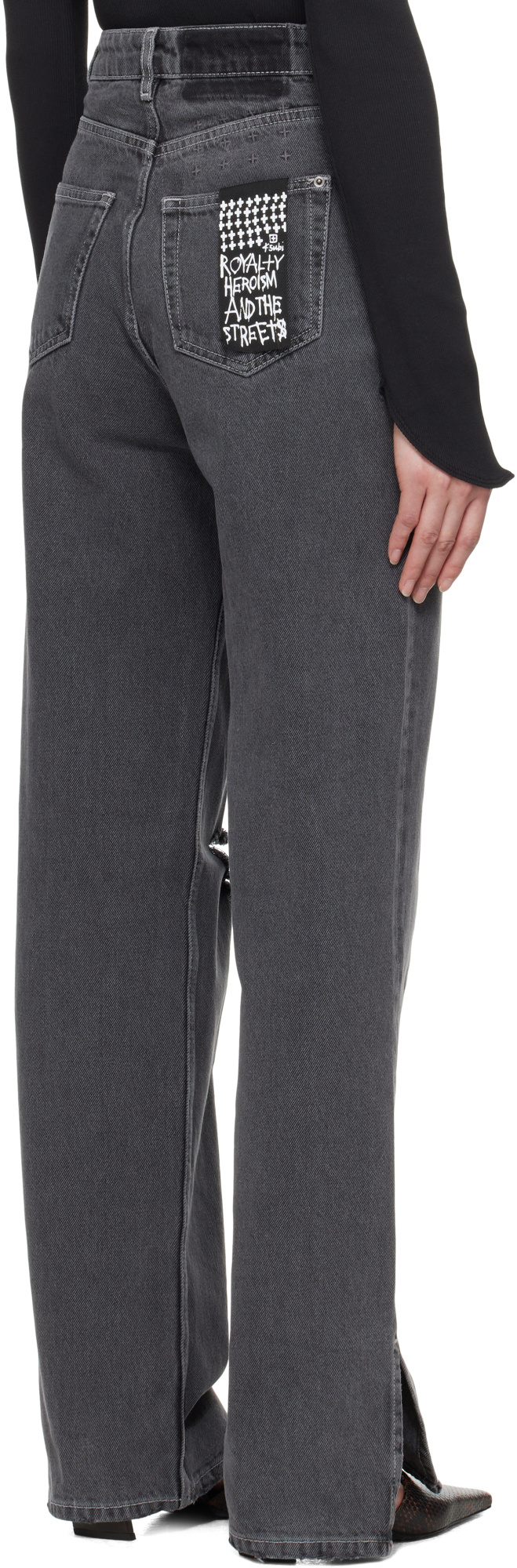 Ksubi Straight Playback Jeans In Gray Washed