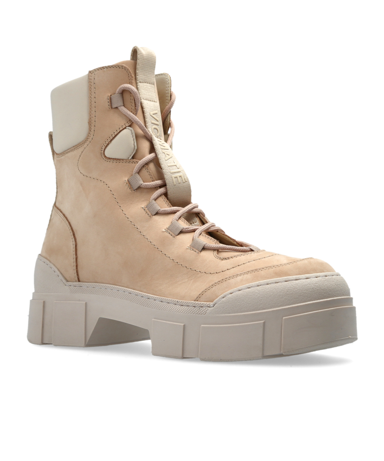 Vic Matie Round-toe Ankle Boots In Neutral