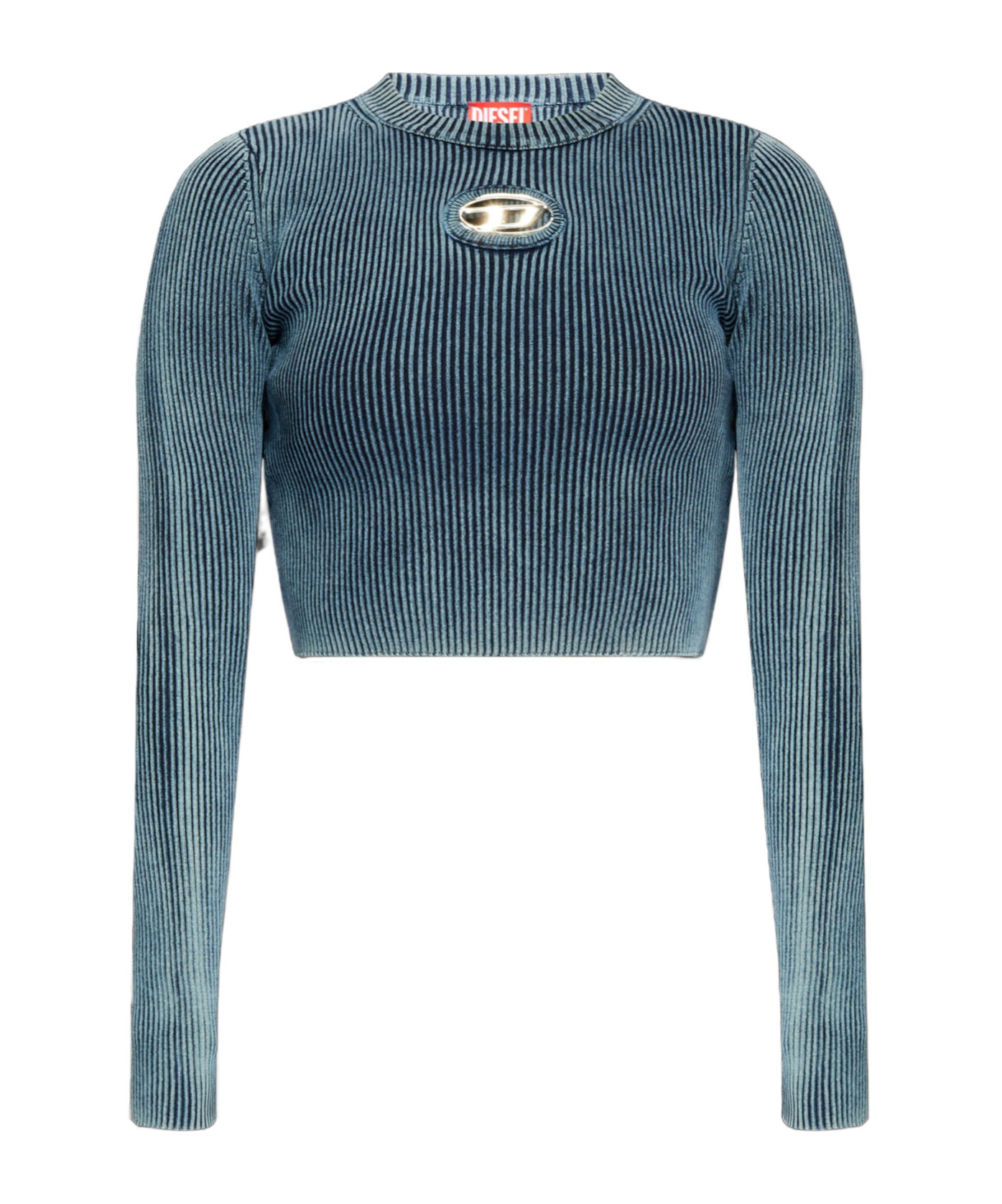 Diesel Women M-anchor Cotton Sweater In Blue