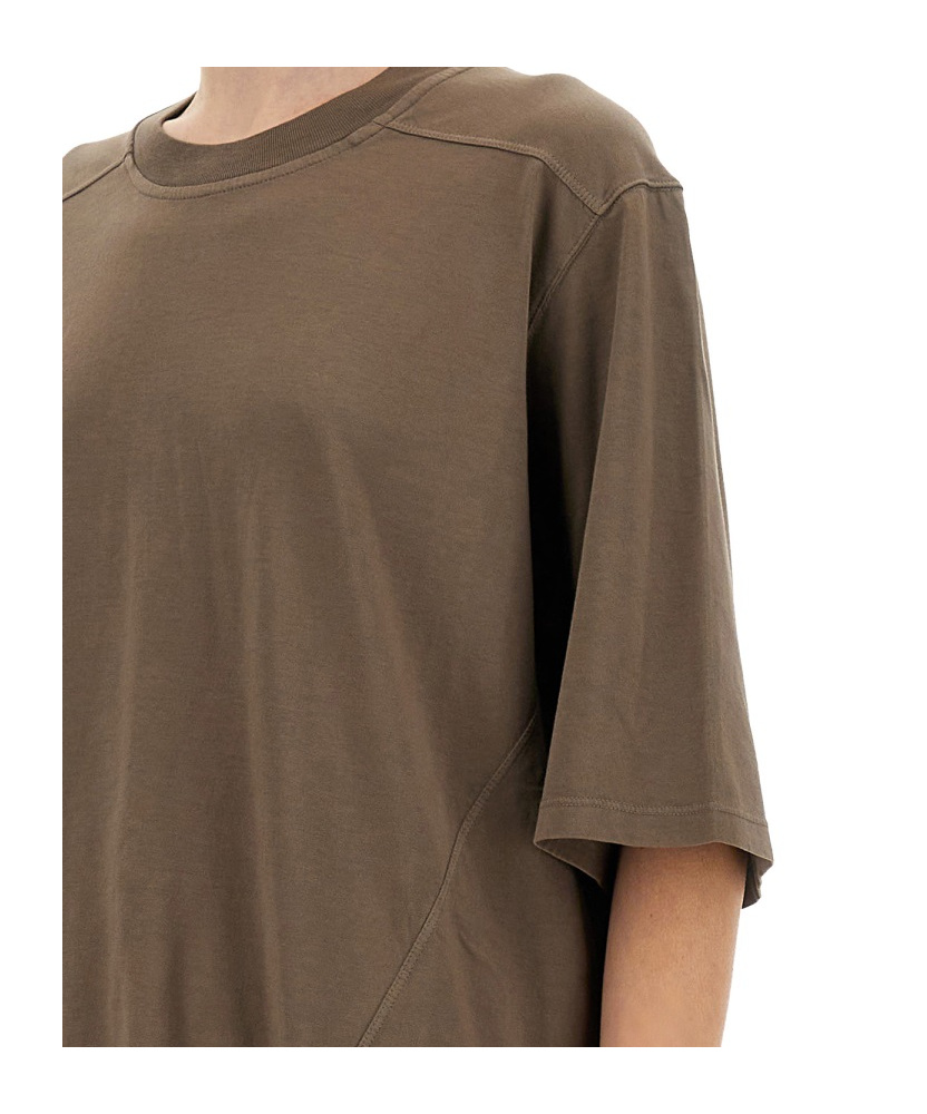 Rick Owens Drkshdw Crew Neck Oversize Fit Relaxed T-shirt In Green